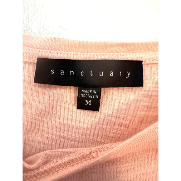 Sanctuary Baby Pink Sleeveless Blouse Peplum Ruffle Trim Top M - Picture 2 of 6